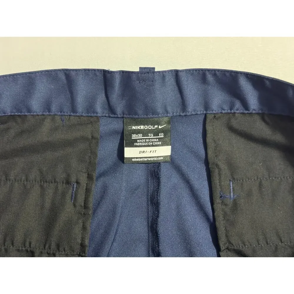 Nike Golf Pants Navy Blue 38x30 Polyester Spandex Dri Fit